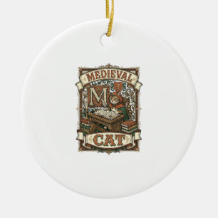 Mittelalterliche Katze Katze mittelalterliches Man Keramik Ornament