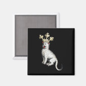 Mittelalterliche Katze König Antikes Mittelalter D Magnet (Vorderseite/Rückseite)
