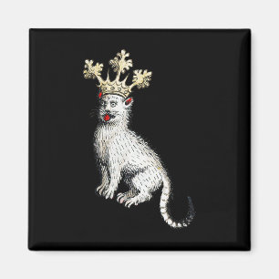 Mittelalterliche Katze König Antikes Mittelalter D Magnet