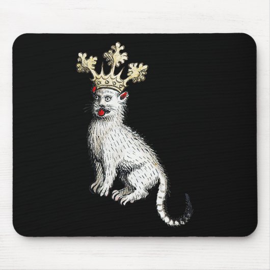 Mittelalterliche Katze König Antikes Mittelalter D Mousepad (Vorne)