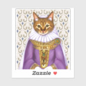 Mittelalterliche Katze Maiden Aufkleber (Blatt)