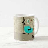 Mittelalterliche Katze mit Mini-Kies Art Kaffeetasse (VorderseiteRechts)