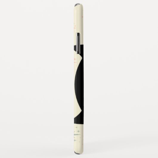 Mittelalterliche Katze Mitte des Jahrhunderts Mode Case-Mate iPhone Hülle (Hinten/Rechts)