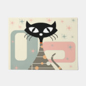 Mittelalterliche Katze Mitte des Jahrhunderts Mode Fußmatte (Vorderseite)