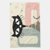 Mittelalterliche Katze Mitte des Jahrhunderts Mode Geschirrtuch (Vertikal)