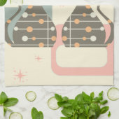 Mittelalterliche Katze Mitte des Jahrhunderts Mode Geschirrtuch (Gefaltet)