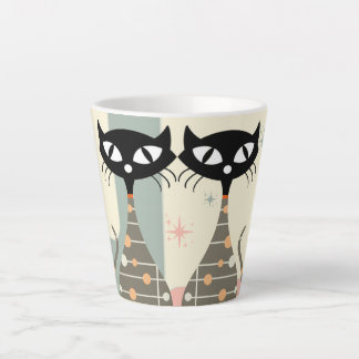 Mittelalterliche Katze Mitte des Jahrhunderts Mode Milchtasse