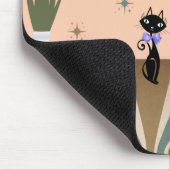 Mittelalterliche Katze Mitte des Jahrhunderts Mode Mousepad (Ecke)