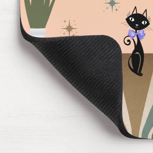 Mittelalterliche Katze Mitte des Jahrhunderts Mode Mousepad (Ecke)