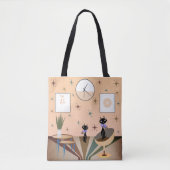 Mittelalterliche Katze Mitte des Jahrhunderts Mode Tasche (Vorderseite)