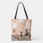 Mittelalterliche Katze Mitte des Jahrhunderts Mode Tasche (Rückseite)