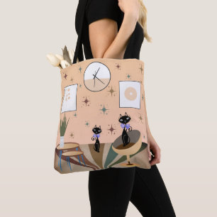 Mittelalterliche Katze Mitte des Jahrhunderts Mode Tasche