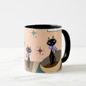 Mittelalterliche Katze Mitte des Jahrhunderts Mode Tasse (VorderseiteRechts)