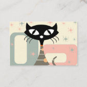 Mittelalterliche Katze Mitte des Jahrhunderts Mode Visitenkarte (Vorderseite)