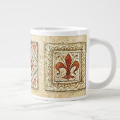 Mittelalterliche Keramik Kronen Lilie Jumbo-Tasse (Rechts)