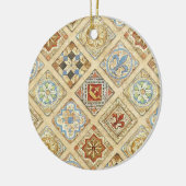 Mittelalterliche Keramik Kronen Lilie Keramik Ornament (Links)