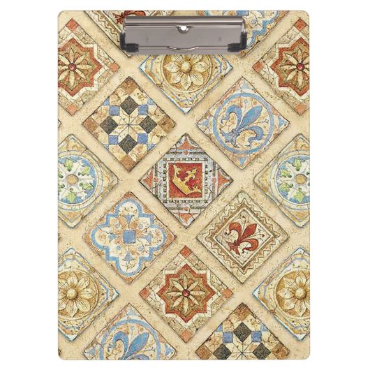 Mittelalterliche Keramik Kronen Lilie Klemmbrett (Vorderseite)