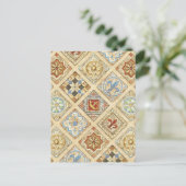 Mittelalterliche Keramik Kronen Lilie Postkarte (Stehend Vorderseite)