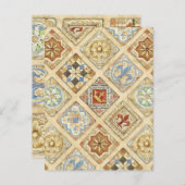 Mittelalterliche Keramik Kronen Lilie Postkarte (Vorne/Hinten)