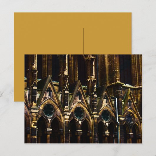 Mittelalterliche Kirche ~ Postkarte (Vorne/Hinten)