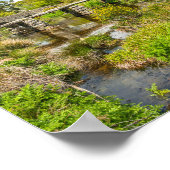Mittelalterliche Klappbrücke über den Fluss Dartmo Poster (Ecke)