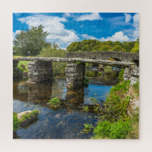 Mittelalterliche Klappbrücke über den Fluss Dartmo Puzzle