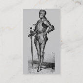Mittelalterliche Knight Business Card Visitenkarte (Rückseite)