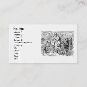 Mittelalterliche Knight Business Card Visitenkarte