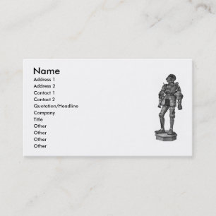 Mittelalterliche Knight Business Card Visitenkarte
