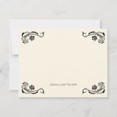 Mittelalterliche königliche Rose Hochzeit Dankesch Dankeskarte (Rückseite)