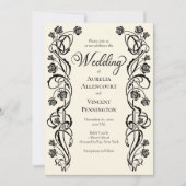 Mittelalterliche Königliche Rose Hochzeit Einladung (Vorderseite)