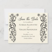 Mittelalterliche königliche Rose Hochzeit retten d Save The Date (Vorderseite)