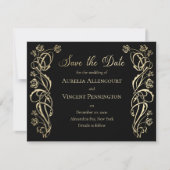 Mittelalterliche königliche Rose Hochzeit retten d Save The Date (Vorderseite)