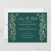 Mittelalterliche königliche Rose Hochzeit retten d Save The Date (Vorderseite)