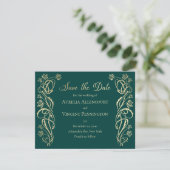 Mittelalterliche königliche Rose Hochzeit retten d Save The Date (Stehend Vorderseite)
