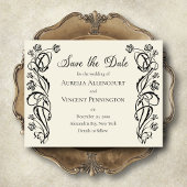 Mittelalterliche königliche Rose Hochzeit retten d Save The Date