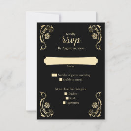 Mittelalterliche Königliche Rose Hochzeit RSVP-Kar RSVP Karte