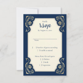 Mittelalterliche Königliche Rose Hochzeit RSVP-Kar RSVP Karte