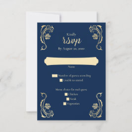 Mittelalterliche Königliche Rose Hochzeit RSVP-Kar RSVP Karte
