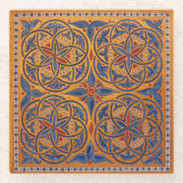 Mittelalterliche Kreise Glasuntersetzer