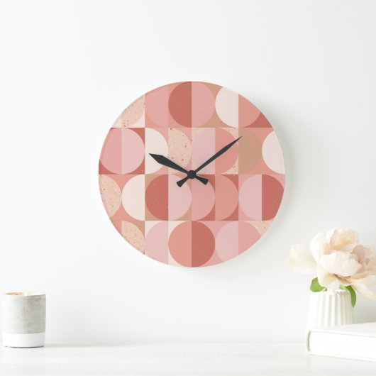 Mittelalterliche Kreise: Modernes geometrisches Mu Große Wanduhr (Zuhause)