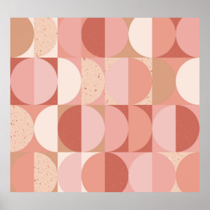 Mittelalterliche Kreise: Modernes geometrisches Mu Poster