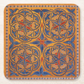 Mittelalterliche Kreise Rechteckiger Pappuntersetzer (Vorderseite)