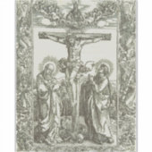 Mittelalterliche Kreuzigung Jesu Christi Aufkleber (Vorderseite)