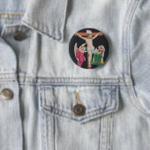 Mittelalterliche Kreuzigung Jesu Christi Button (Beispiel)