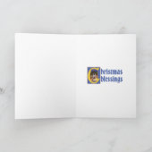 Mittelalterliche Krippe mit Korgi Weihnachtskarte Karte (Innenseite)