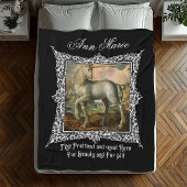 Mittelalterliche Kunst Einhorn Barock Fleecedecke