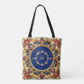 Mittelalterliche Kunst Goldene Ornamente Tasche (Rückseite)