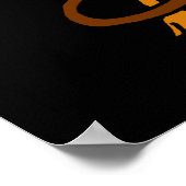 Mittelalterliche Kunst keltischer Knoten Braun Hir Poster (Ecke)