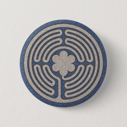 Mittelalterliche Labyrinth-Neoknöpfe Button (Vorderseite)